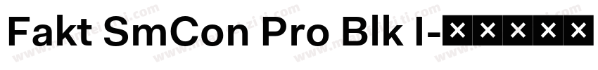 Fakt SmCon Pro Blk I字体转换